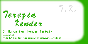 terezia kender business card
